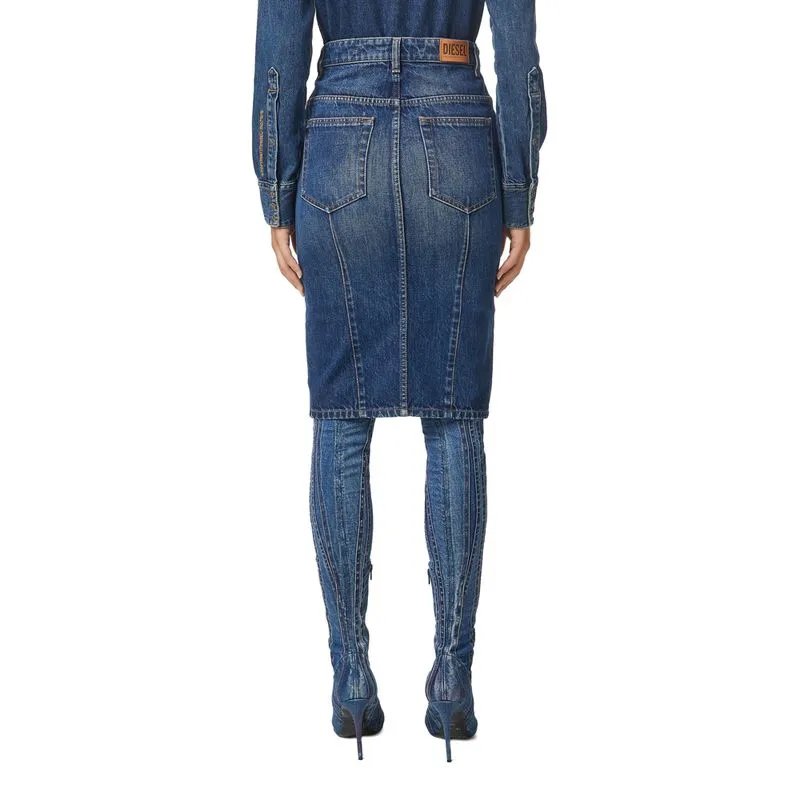 Falda Media Para Mujer De Pencil Zip 226035