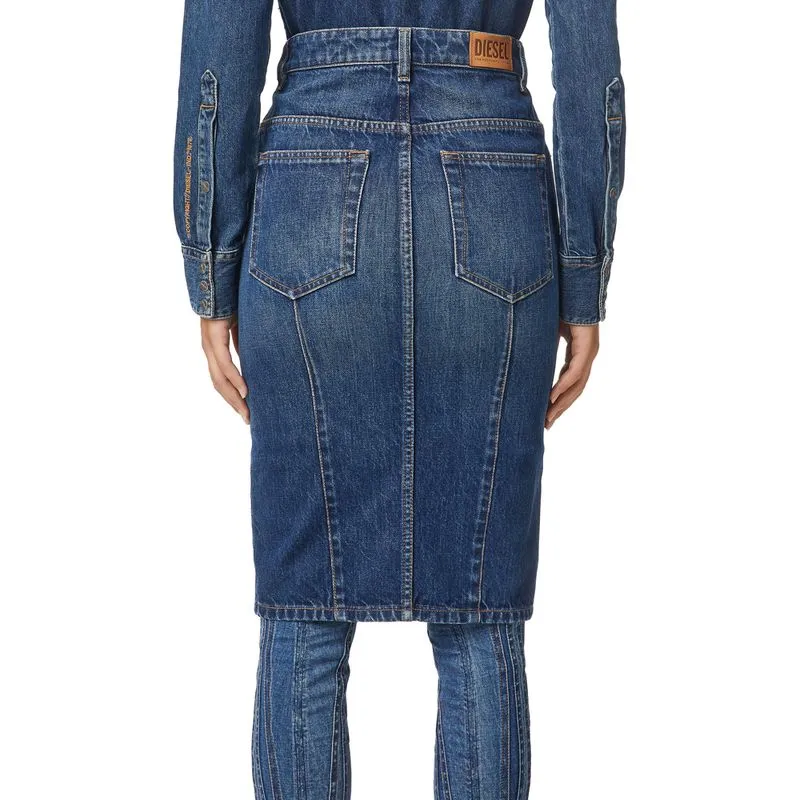 Falda Media Para Mujer De Pencil Zip 226035