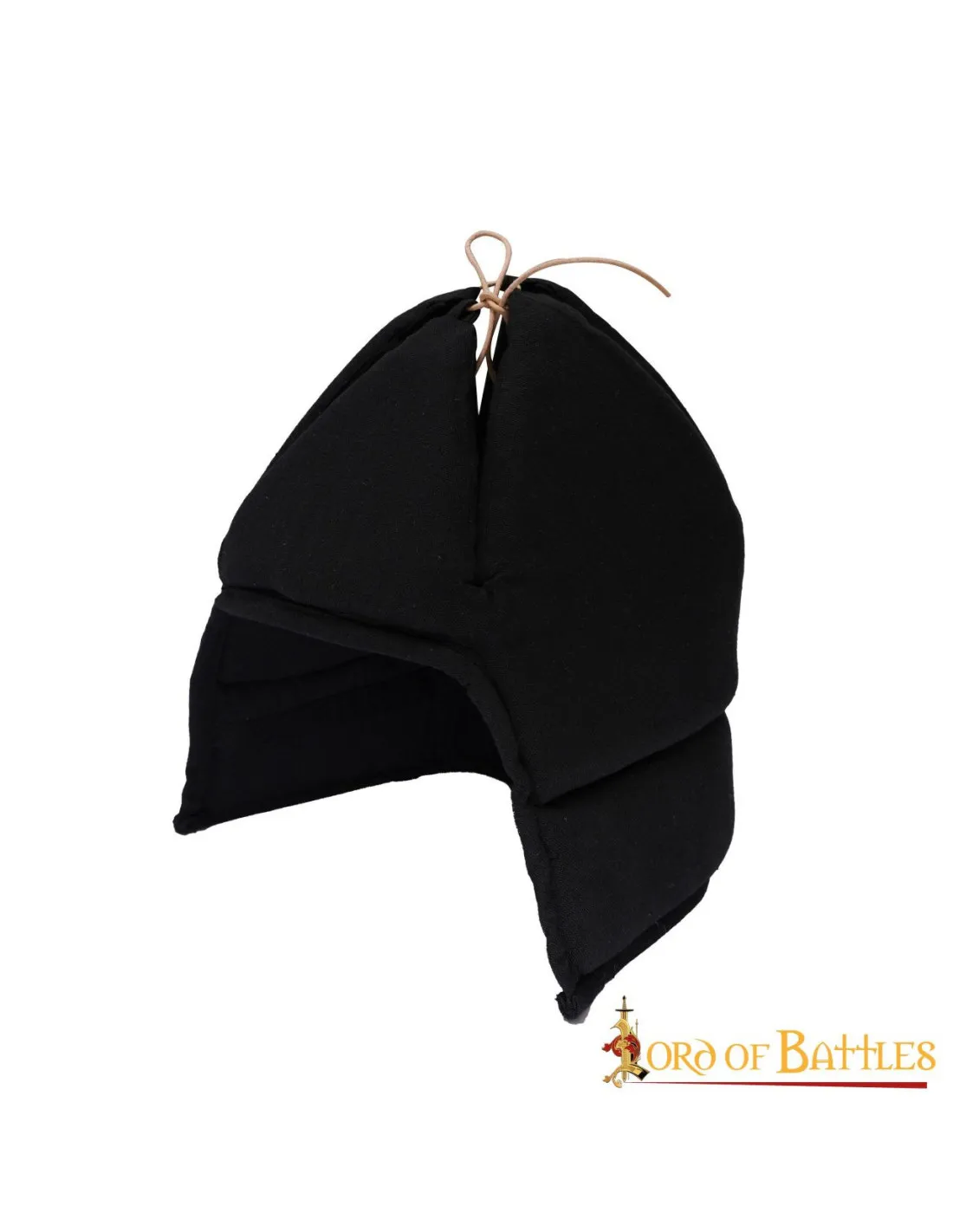 Forro acolchado negro para bacinete medieval