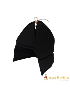 Forro acolchado negro para bacinete medieval