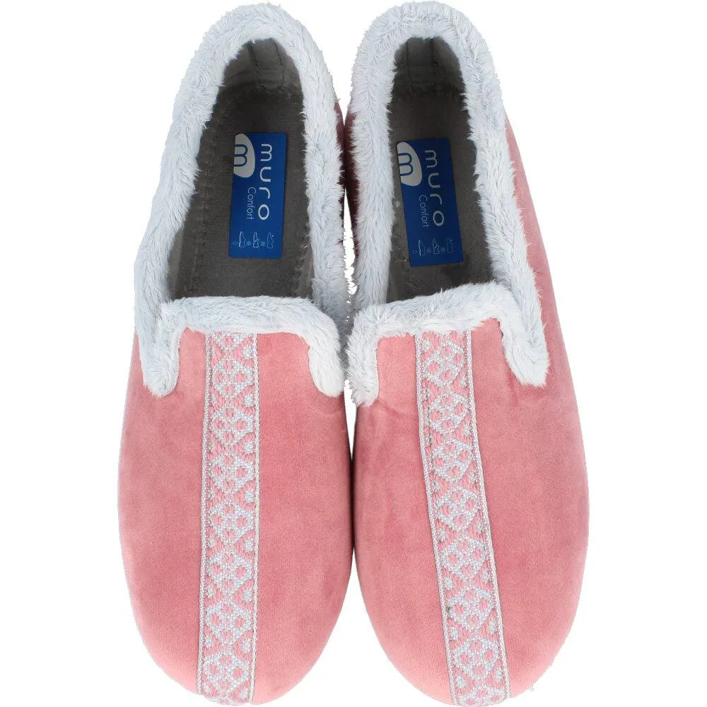 GARRIDO MURO ZAPATILLAS DE CASA NóRDICA ROSA