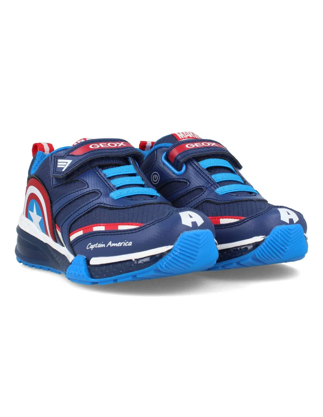 GEOX  DEPORTIVA AVENGERS CASUAL KIDS J BAYONYC NAVY RED