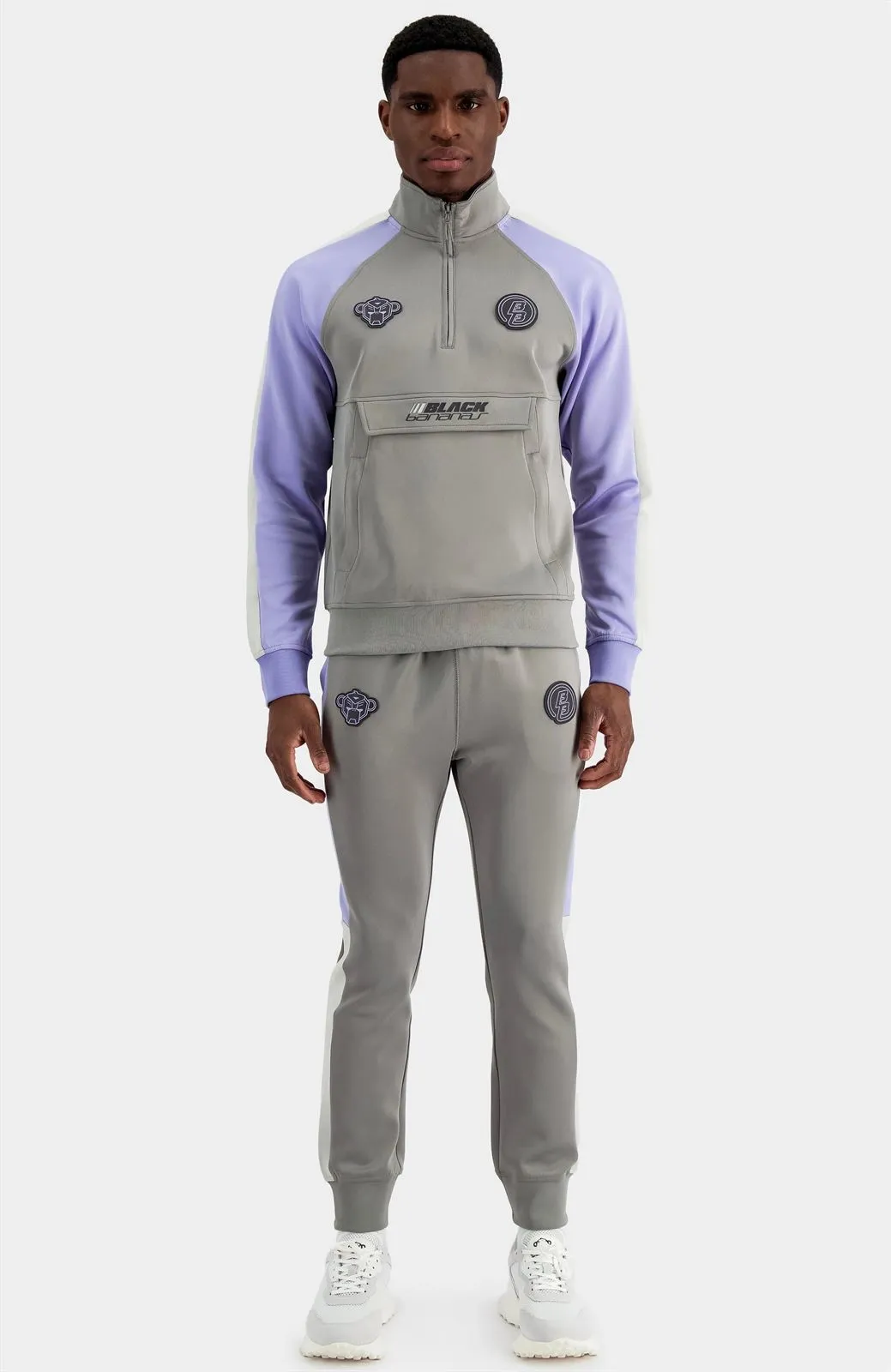 Glitching Trackpant BLACK BANANAS mid grey