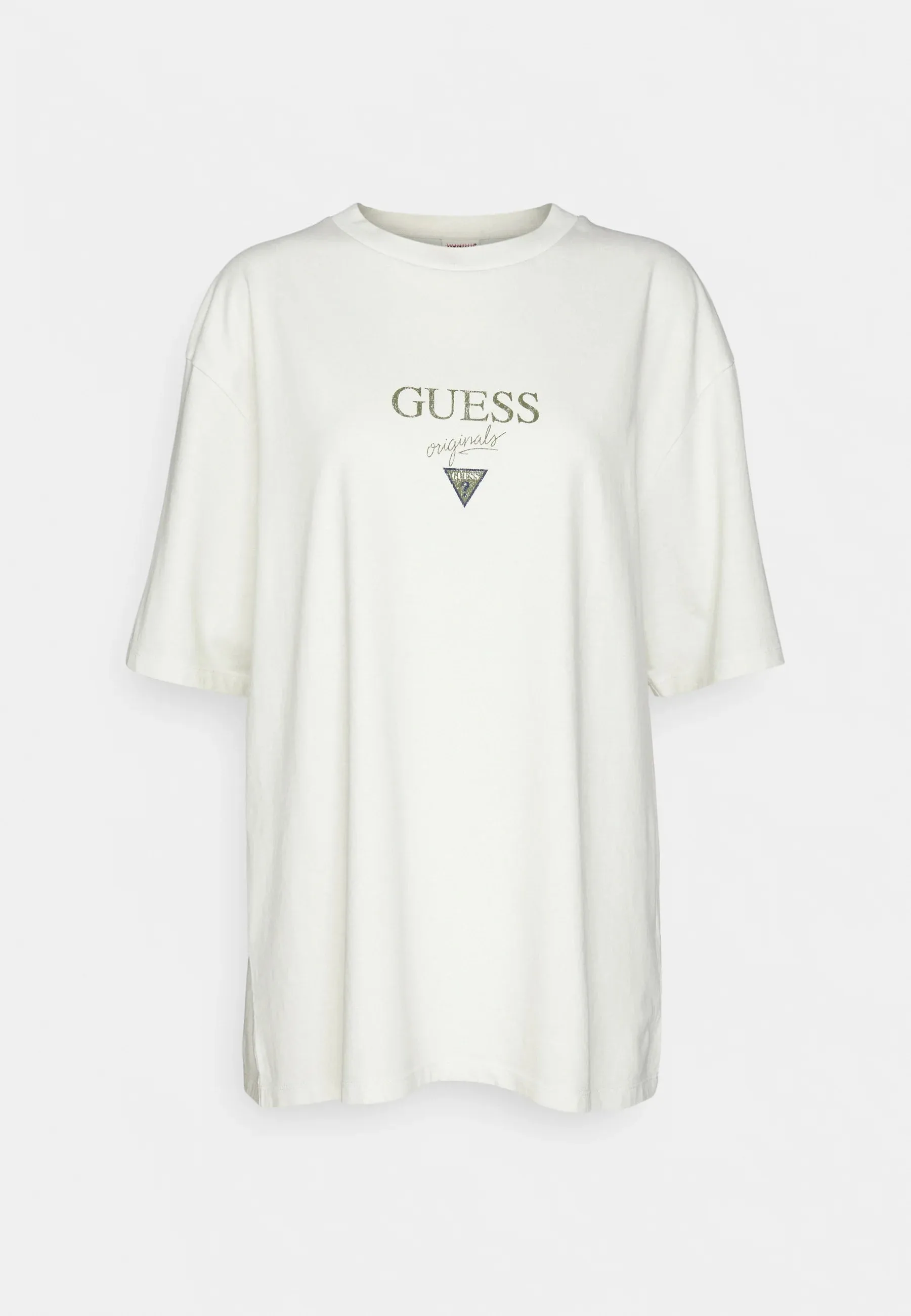 GUESS ORIGINALS GO PRINTED BAKER LOGO TEE   SANDY SHORE MULTI