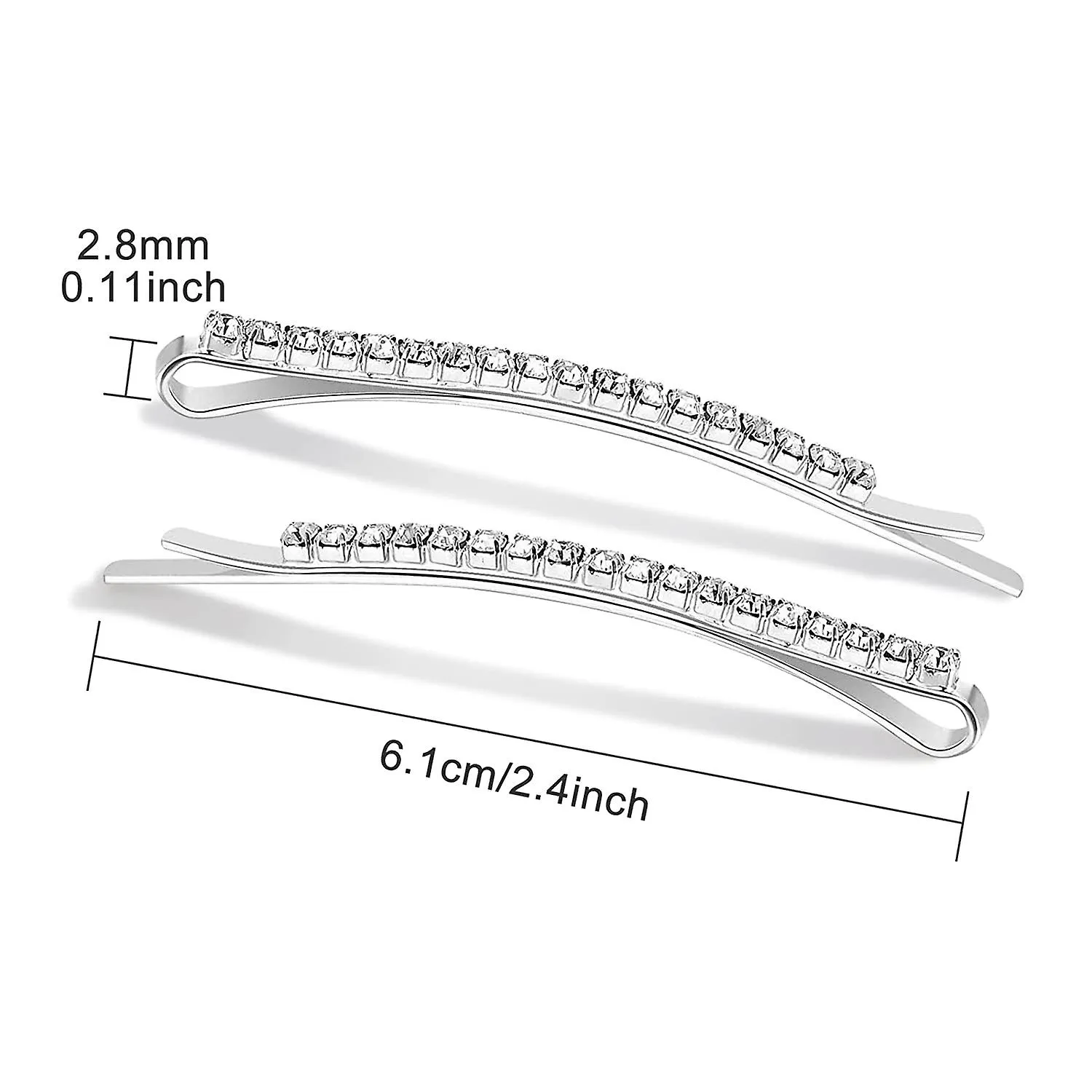 Hanyousheng Kristall Haarnadeln, 15pcs Glnzende Haarspangen, Strass Bobby Pin, Metall Haarschmuck Fr Mdchen Damen Party Hochzeit