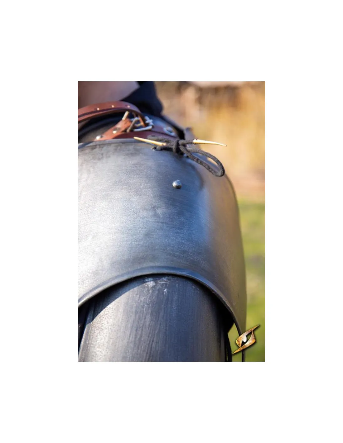 Hombreras de Guerrero medieval, acabado negro