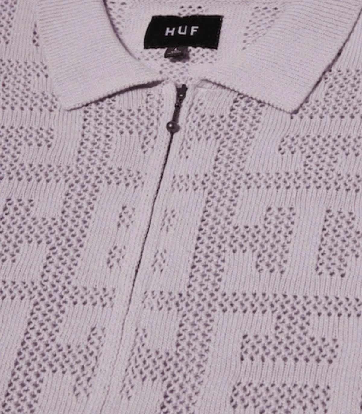 HUF  POLO PARA HOMBRE LAVANDA  MONOGRAM JAQUARD ZIP