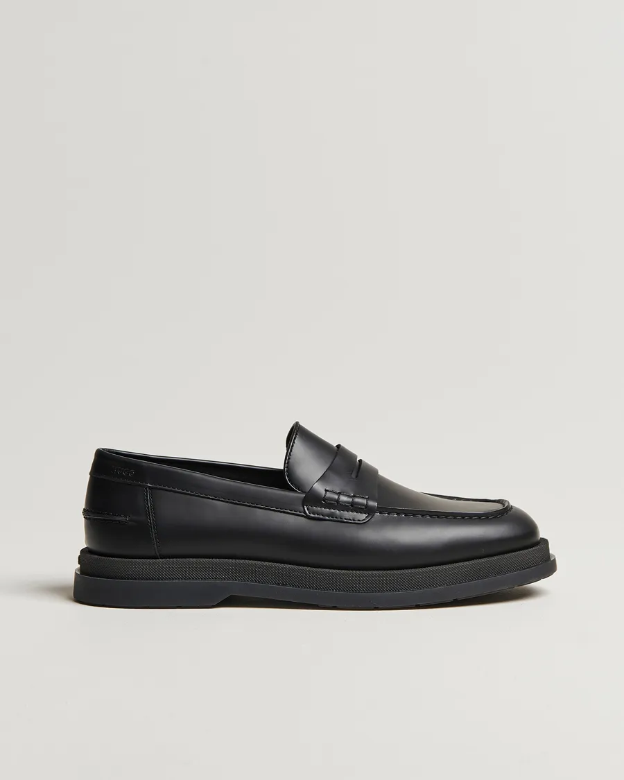 HUGO Chaol Leather Loafer Black