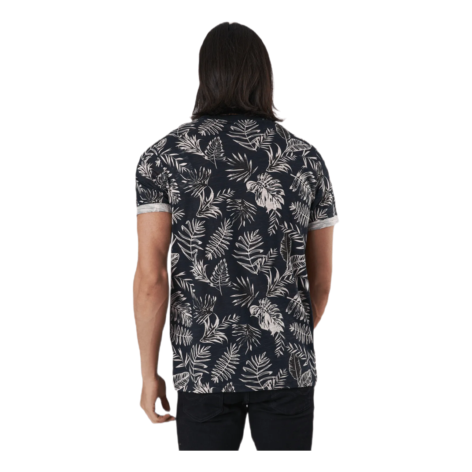Jack & Jones Beach Ss Tee Aop Ltn Orange