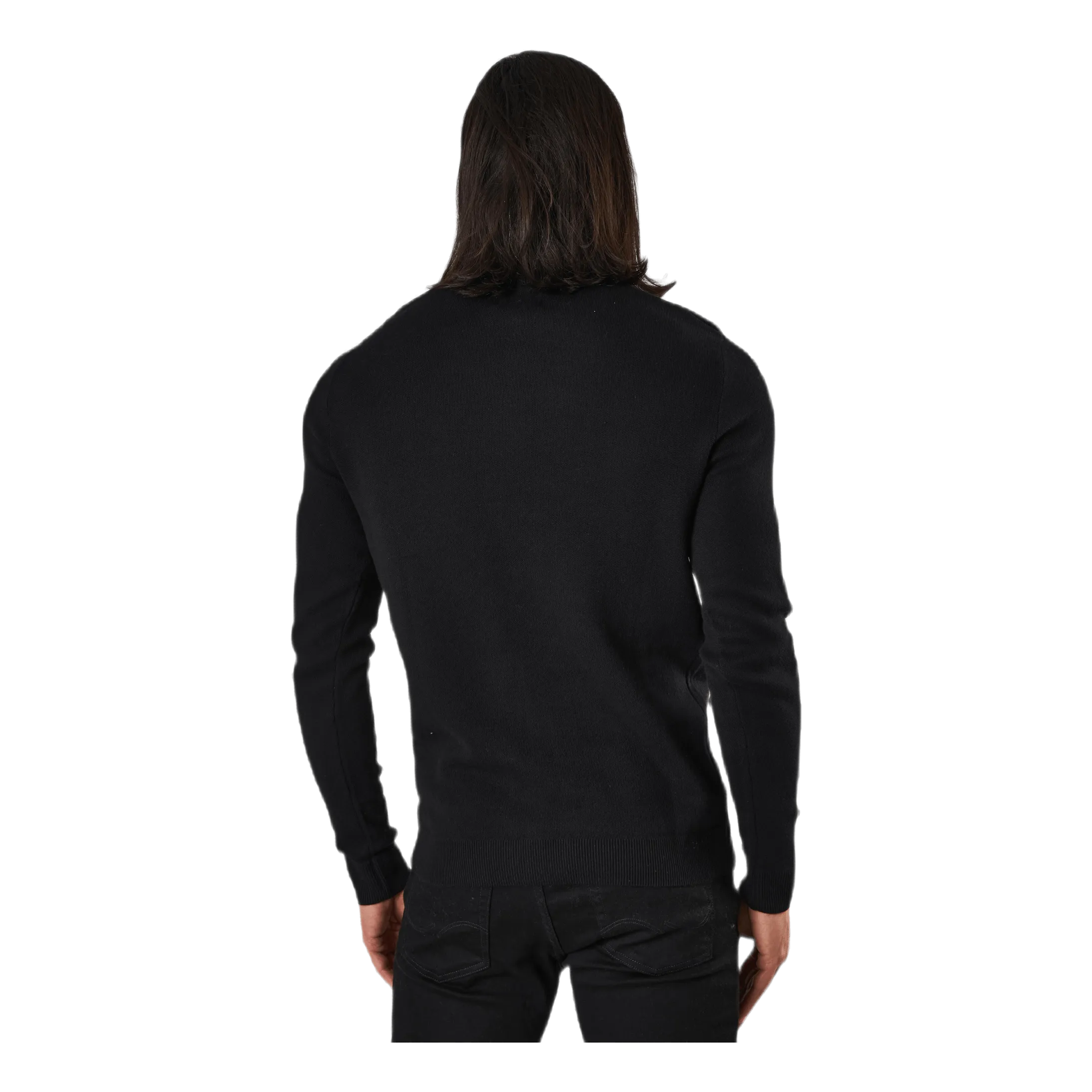 Jack & Jones Roy Knit High Neck Zip Black