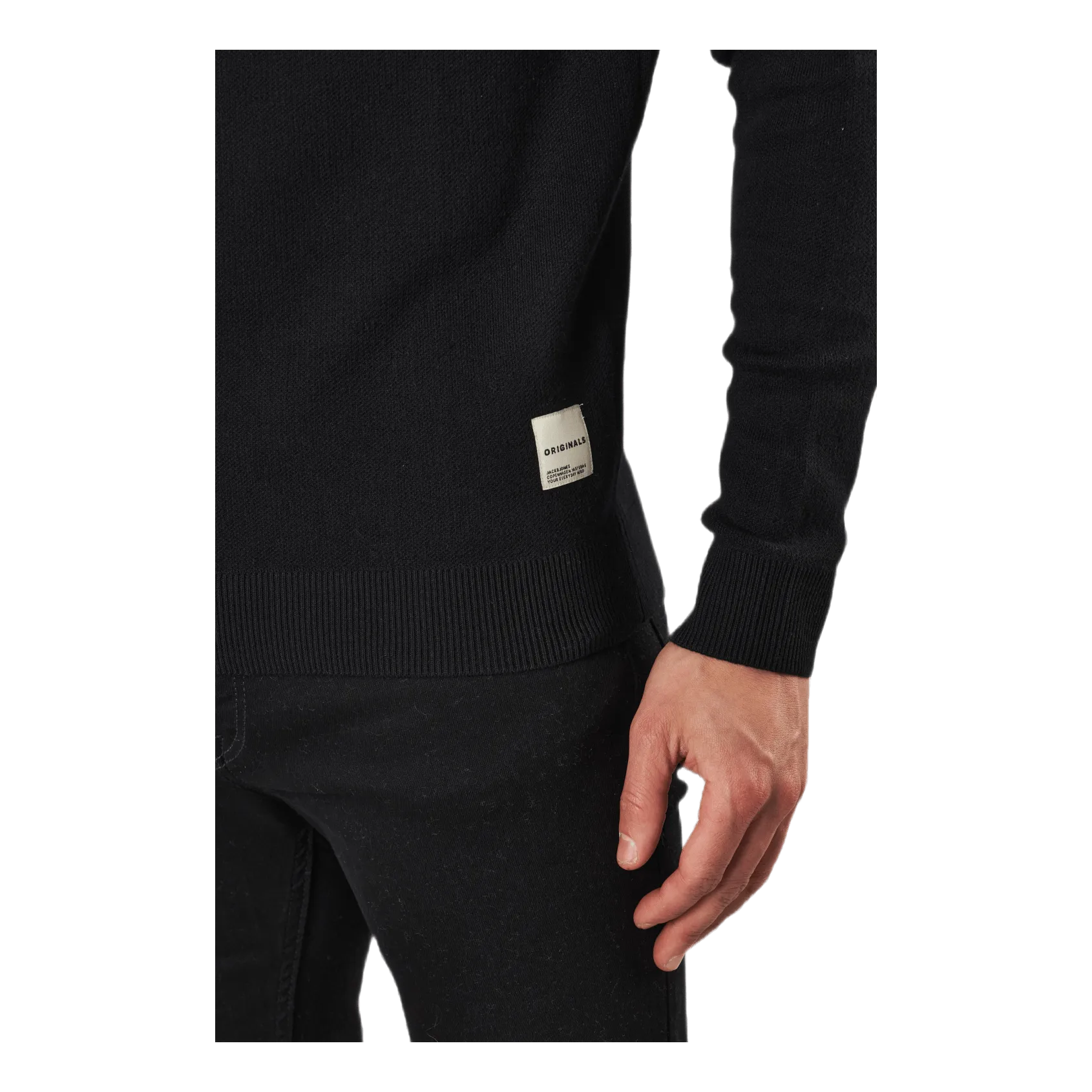 Jack & Jones Roy Knit High Neck Zip Black