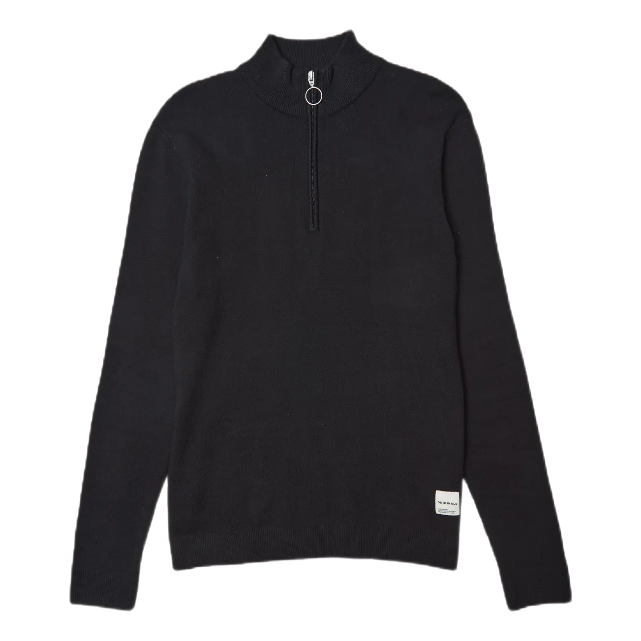 Jack & Jones Roy Knit High Neck Zip Black