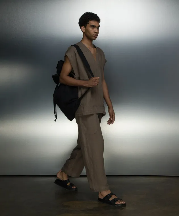 Jan Jan Van Essche Khaki linen pants