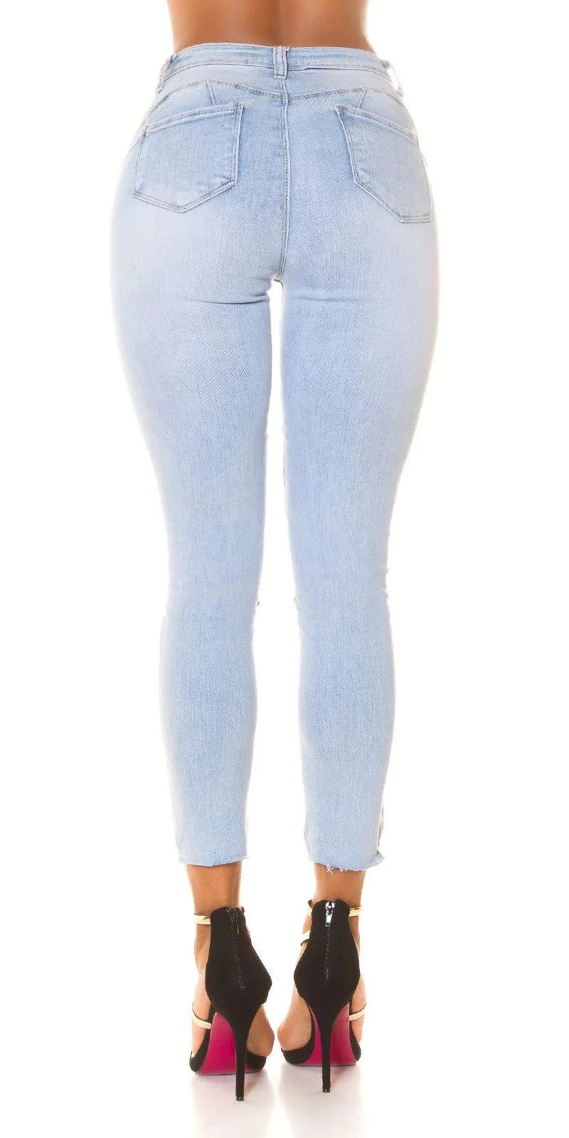 JEANS PUSHUP BáSICOS AZUL CINTURA ALTA 