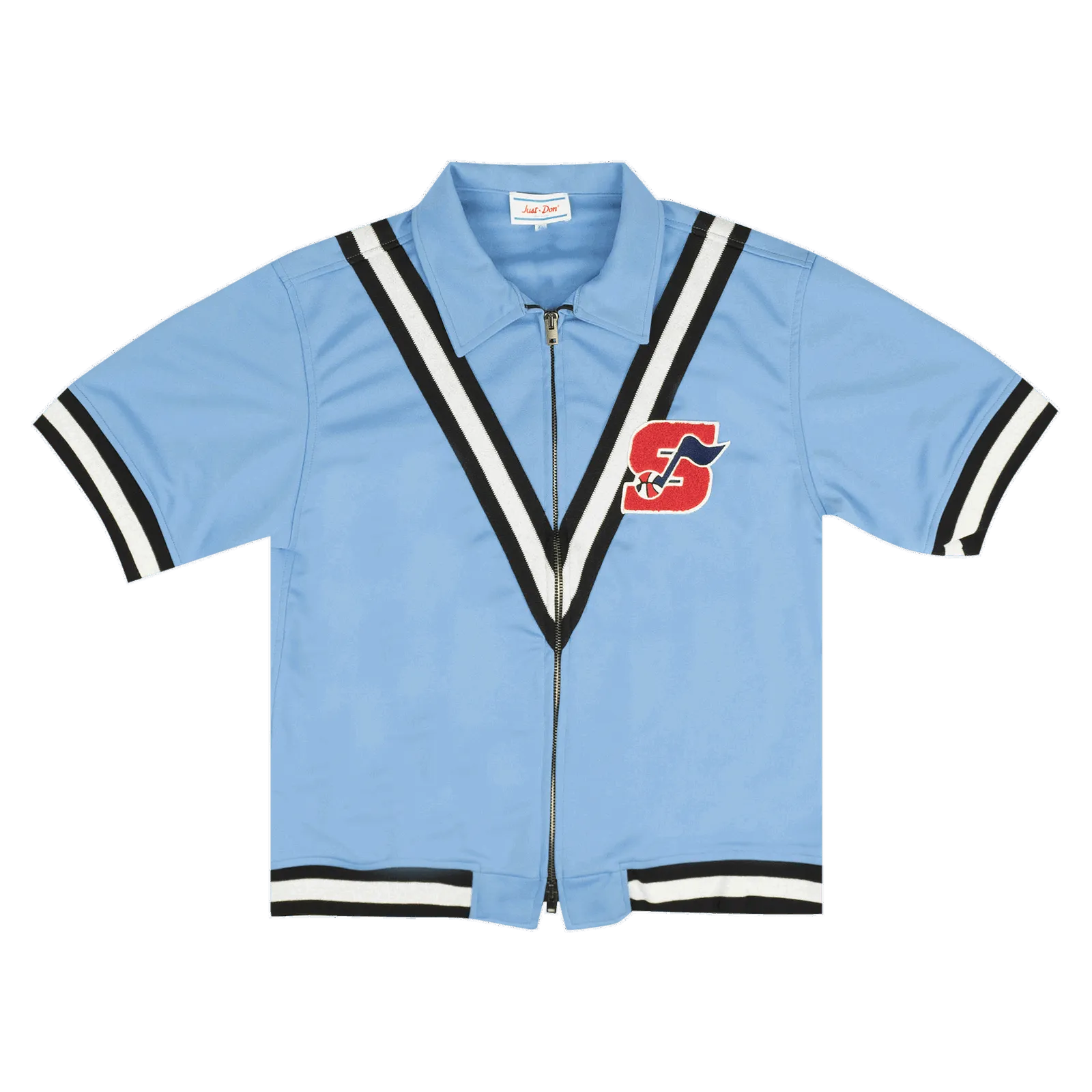 Just Don V Tape Shooting Zip Up Track Shirt