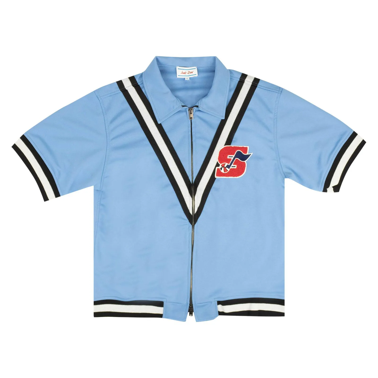 Just Don V Tape Shooting Zip Up Track Shirt