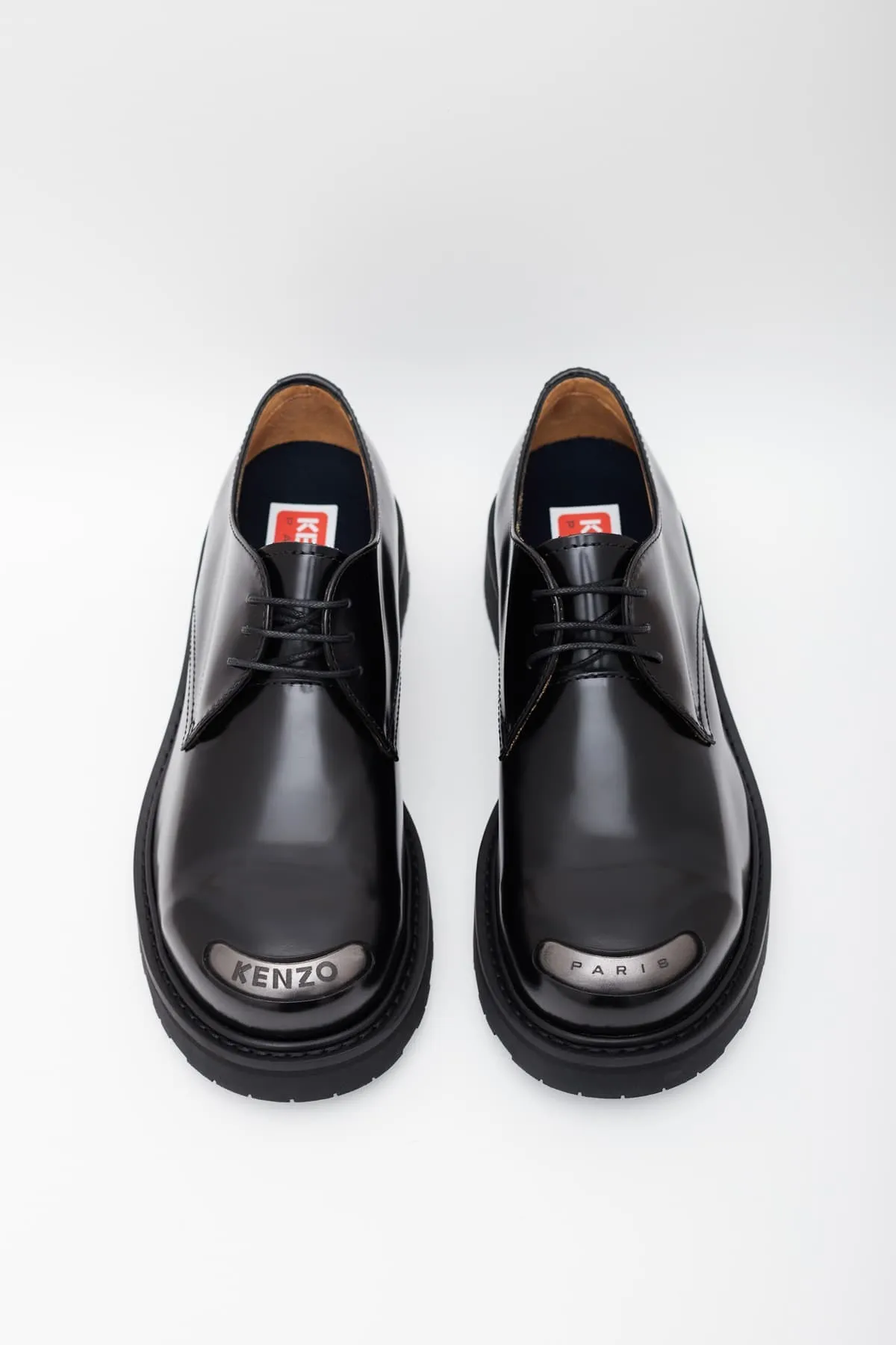 KENZO BLACK KENZOSMILE DERBY SHOES