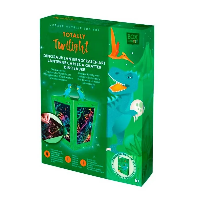 Kit manualidades niño y niña lámpara dinosaurios