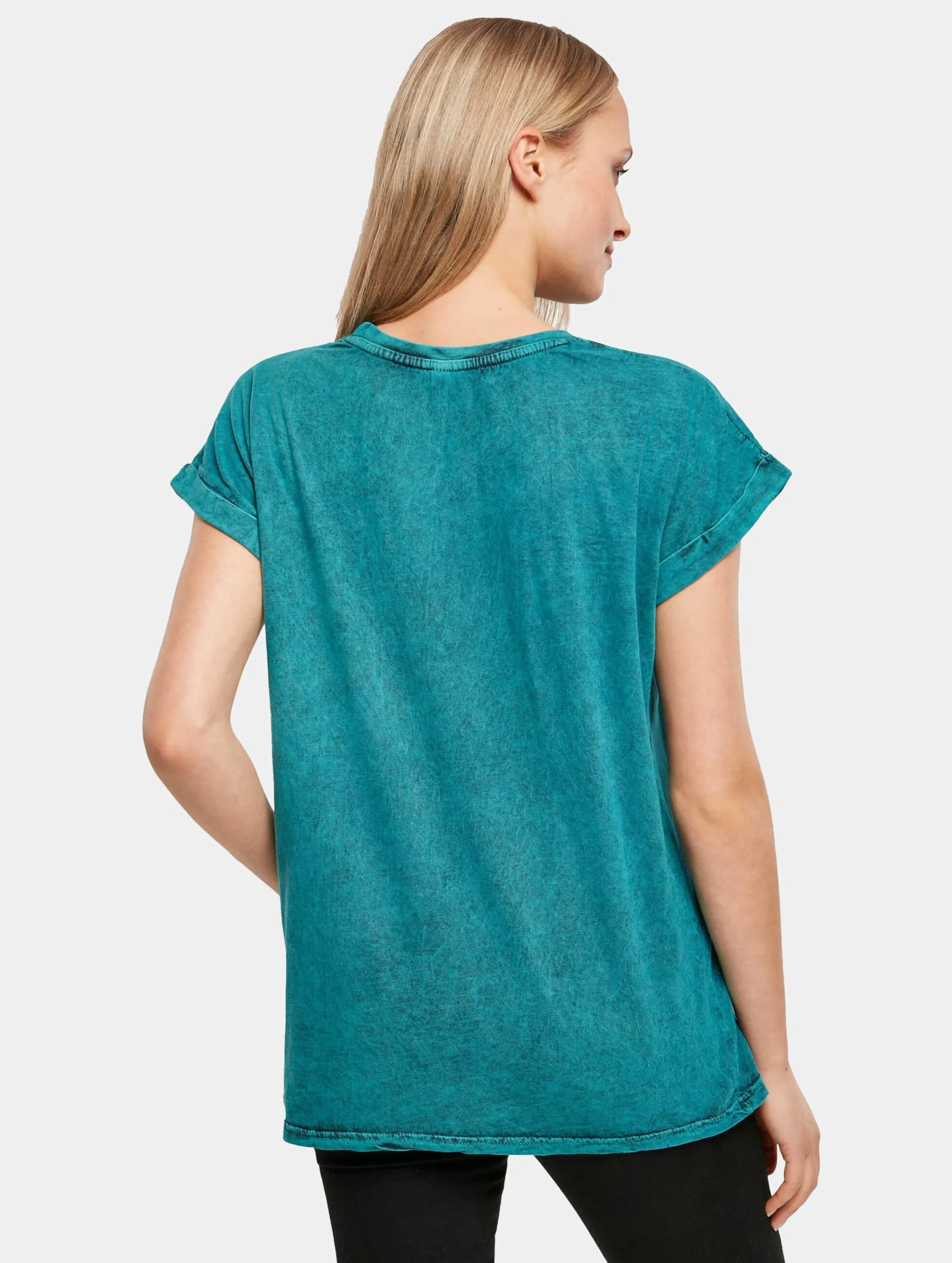 Ladies Acid Washed Extended Shoulder