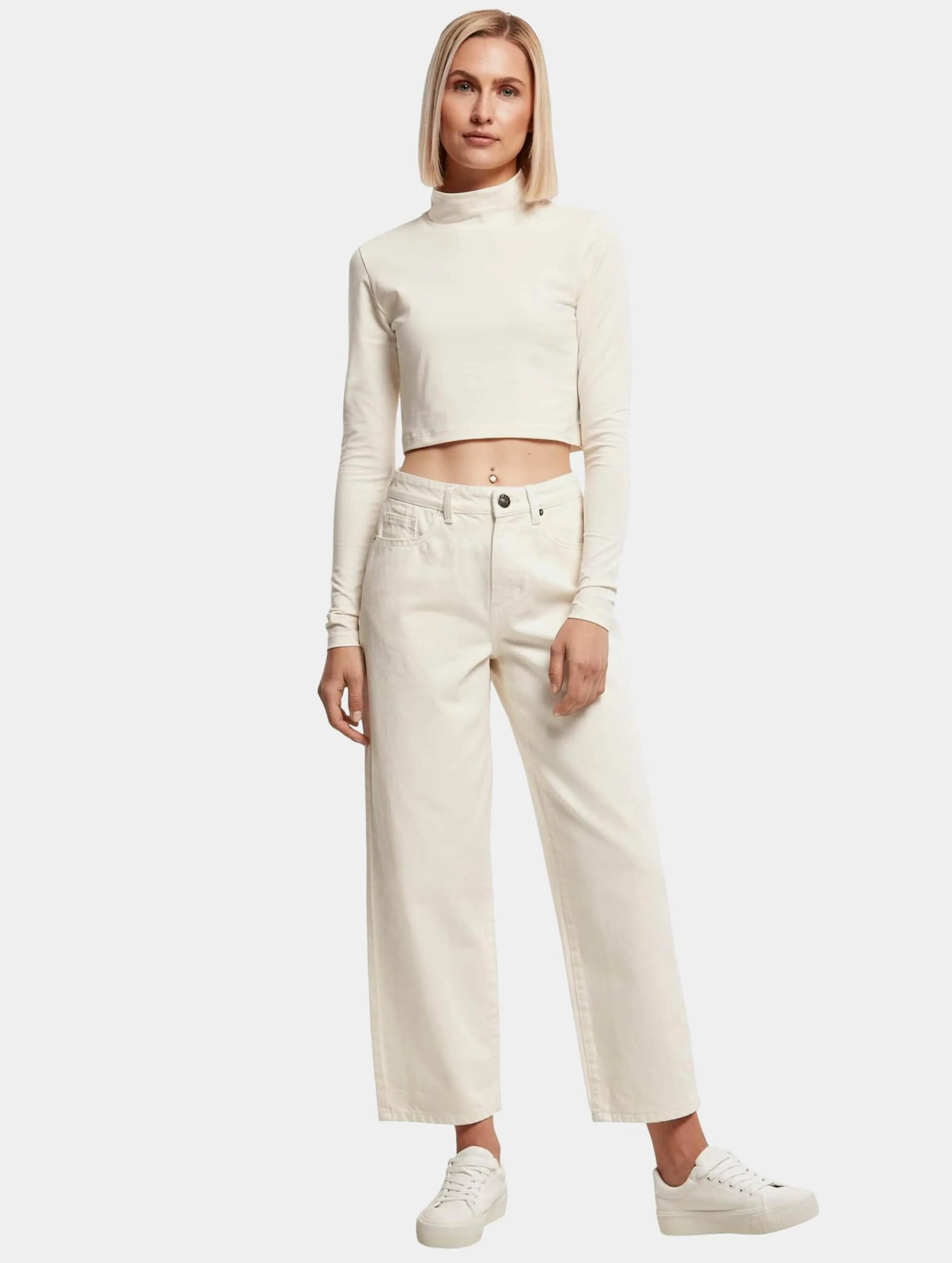 Ladies Organic Cropped Turtelneck