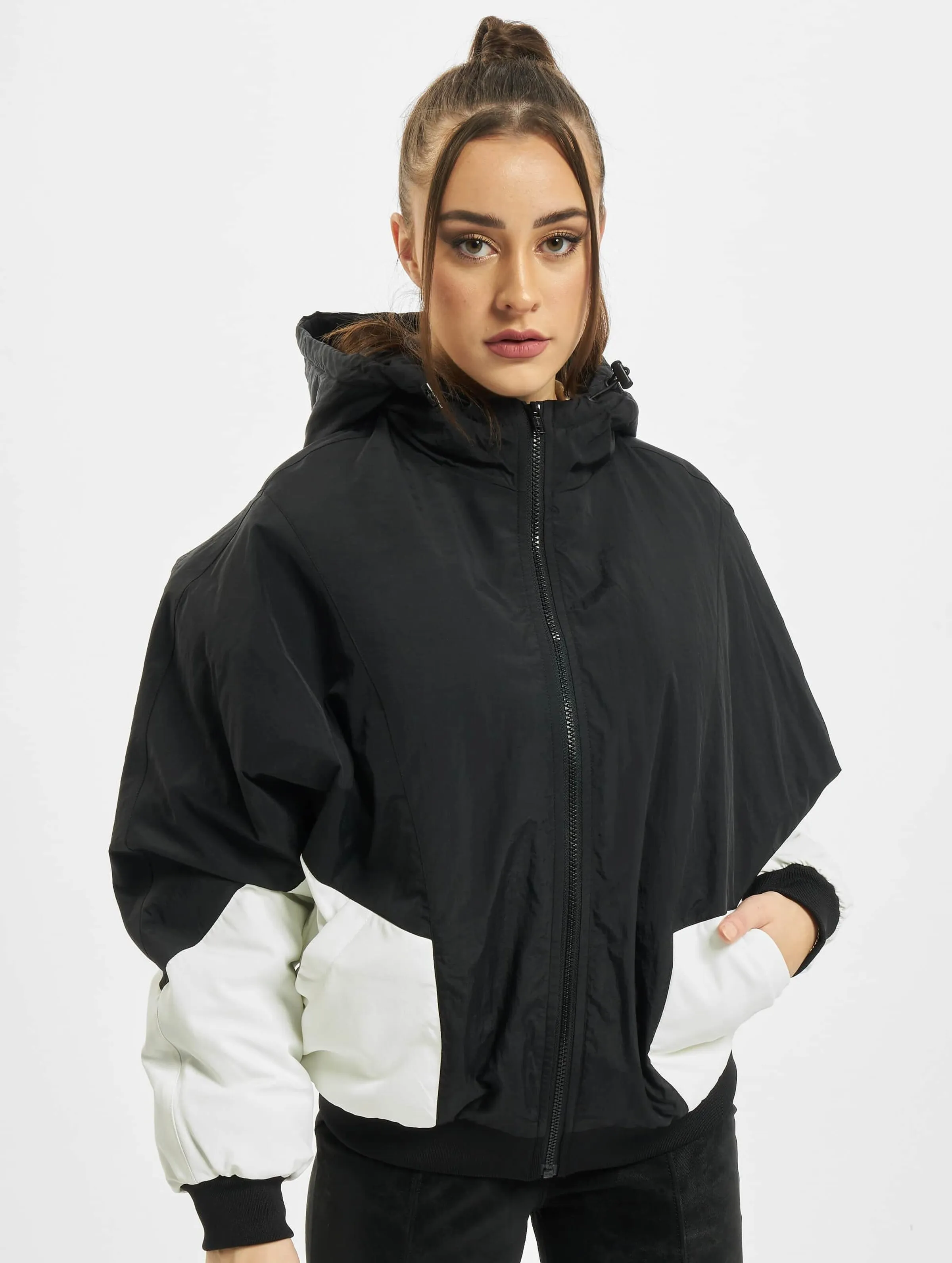 LADIES PADDED 2TONE BATWING 