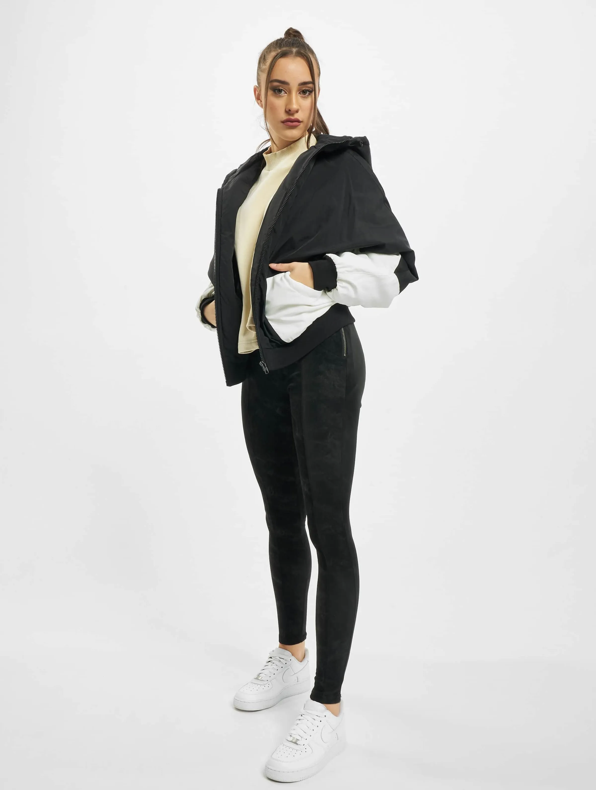 LADIES PADDED 2TONE BATWING 