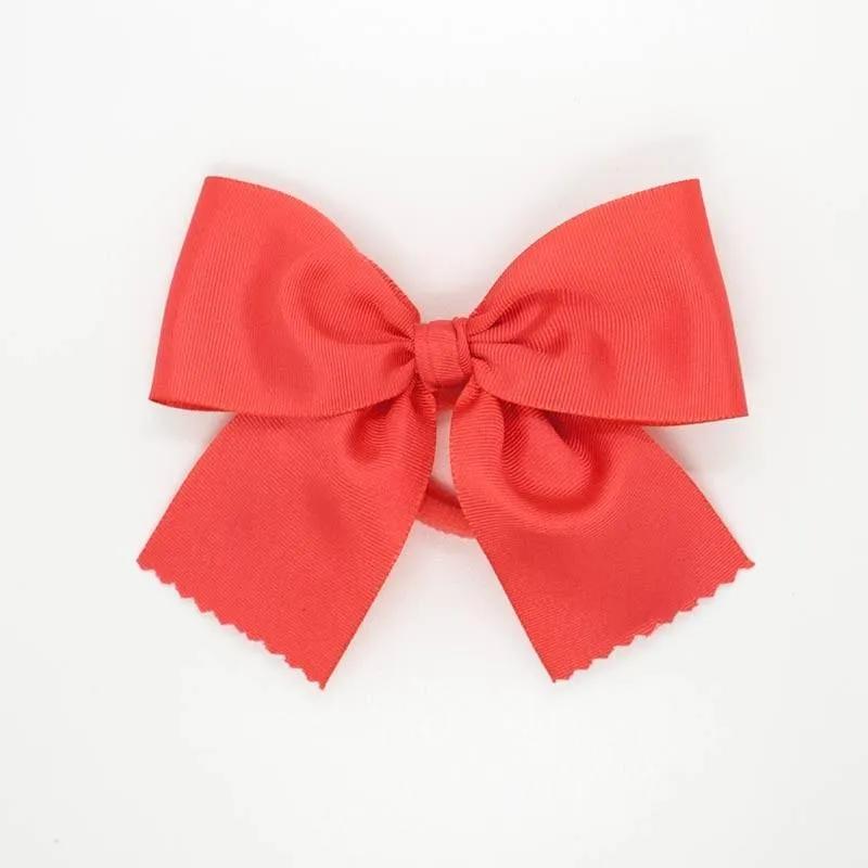 Lazo grosgrain coral fuerte