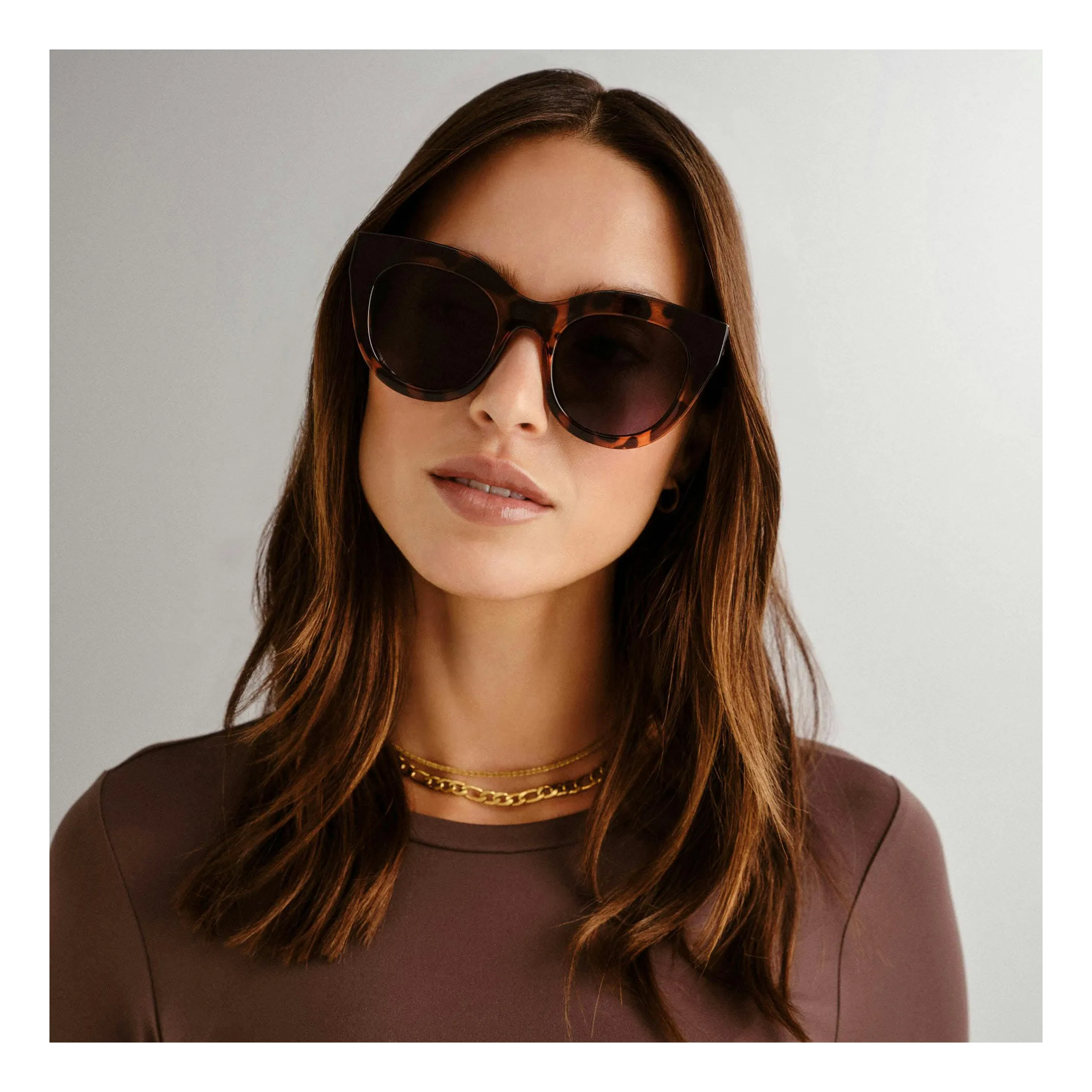 Le Specs Air Heart Tortoise W/ Smoke Mono Lens