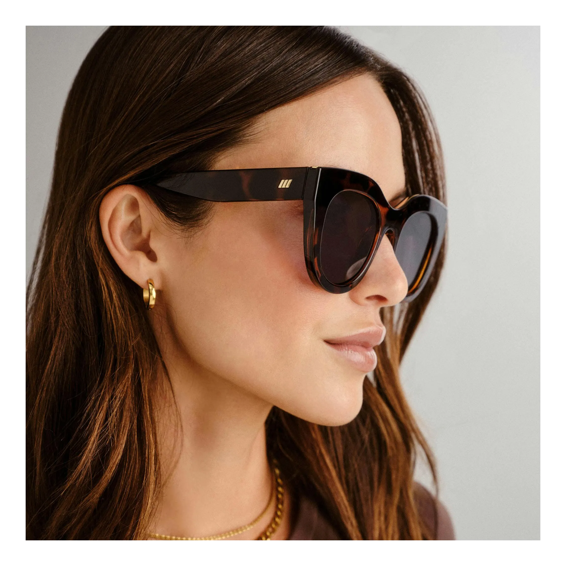 Le Specs Air Heart Tortoise W/ Smoke Mono Lens