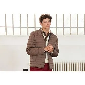 LIGHT BROWN LIGHTWEIGHT PUFFER JACKET  SVEN III