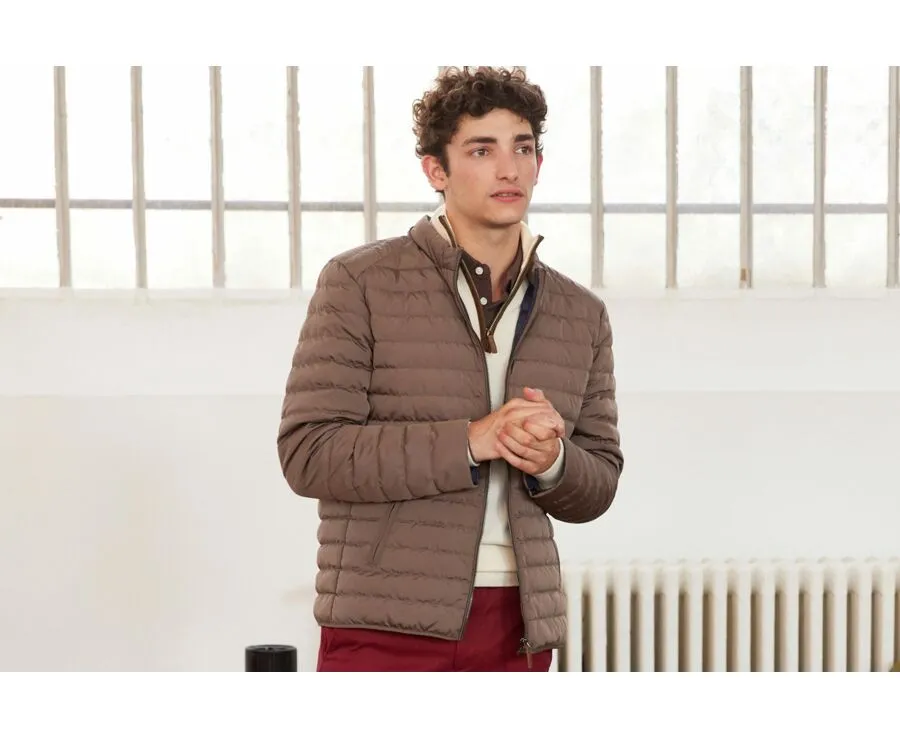 LIGHT BROWN LIGHTWEIGHT PUFFER JACKET  SVEN III