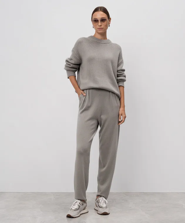 LISA YANG Gray Cashmere Joey Pants