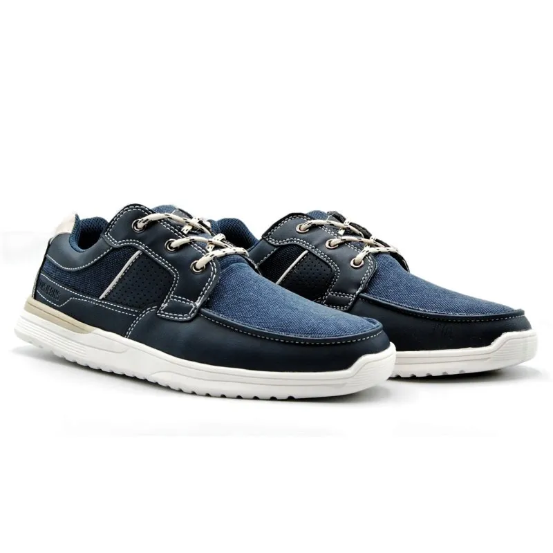 LOIS 64069 Azul Zapato lona cordones hombre