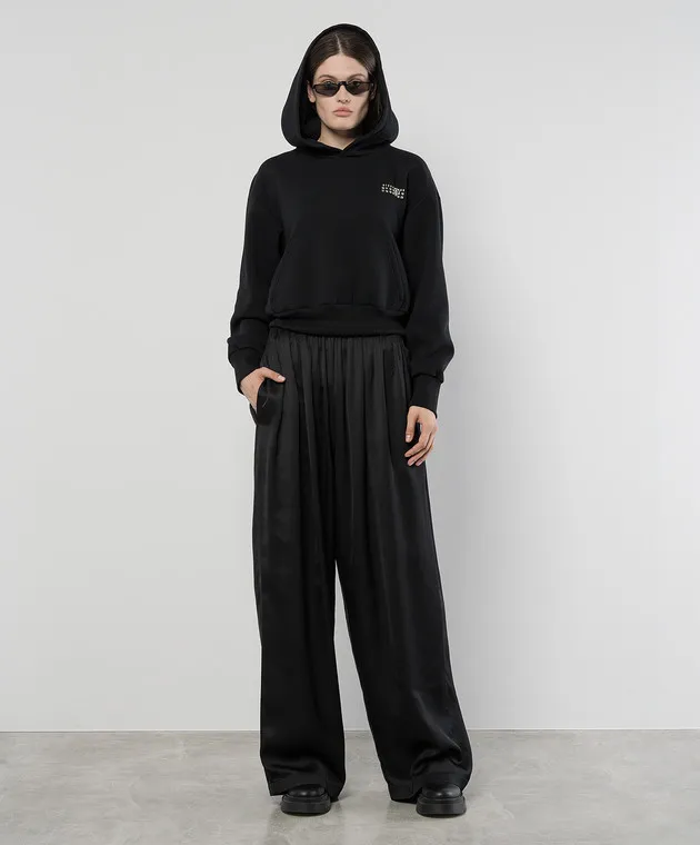 Maison Margiela MM6 Black pants with drape