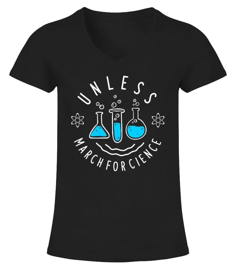 MARCH FOR SCIENCE EARTH DAY 2017 TSHIRT CAMISETA CUELLO PICO MUJER