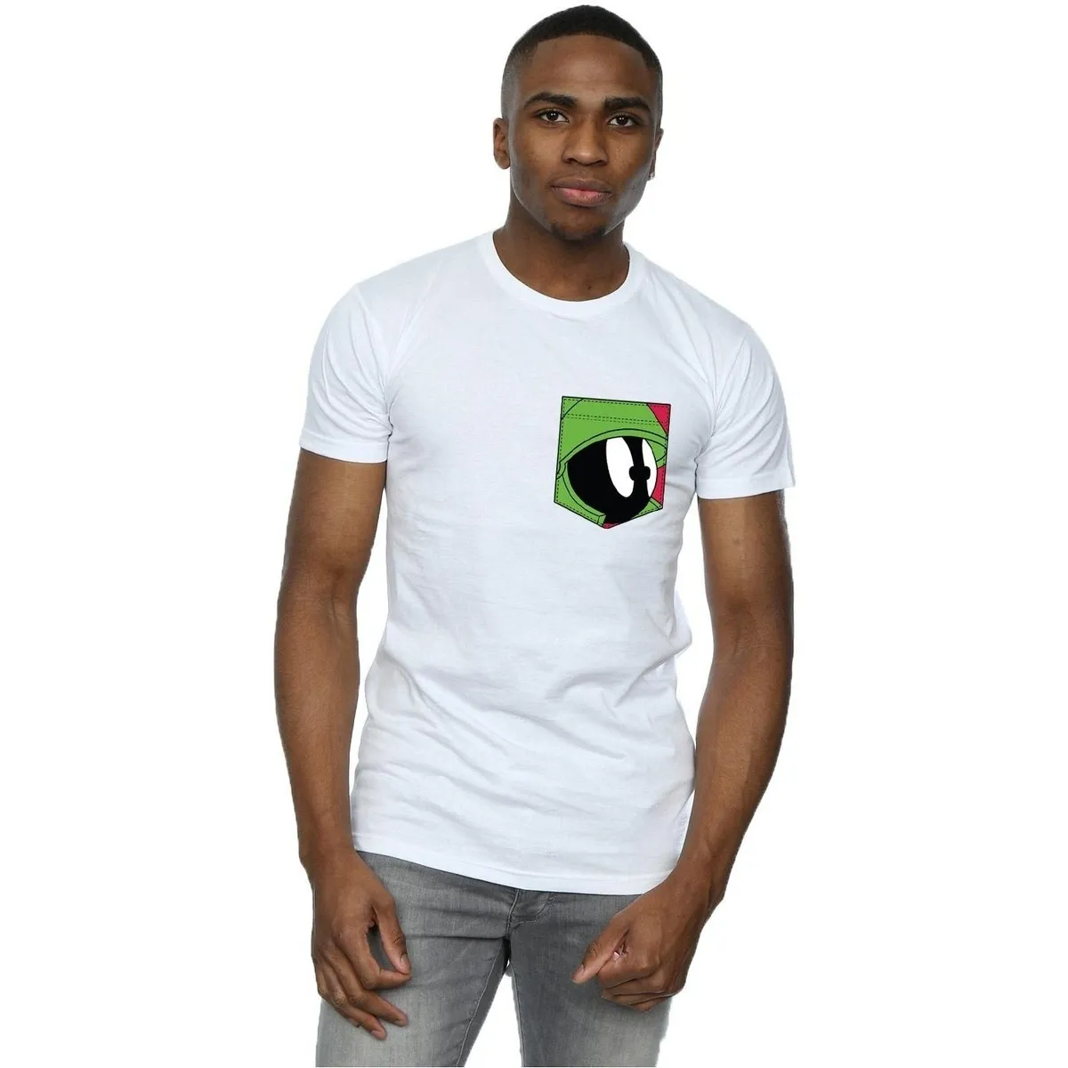 Marvin The Martian Face Faux Pocket