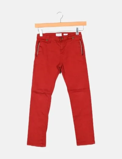 Mayoral Pantalón granate chino