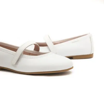 Mercedita comunion blanco velcro