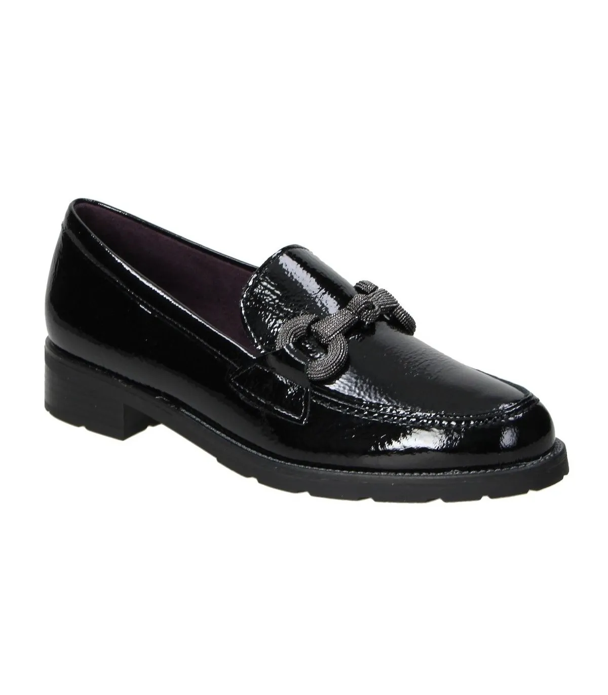 Mocasín con estribo en color negro