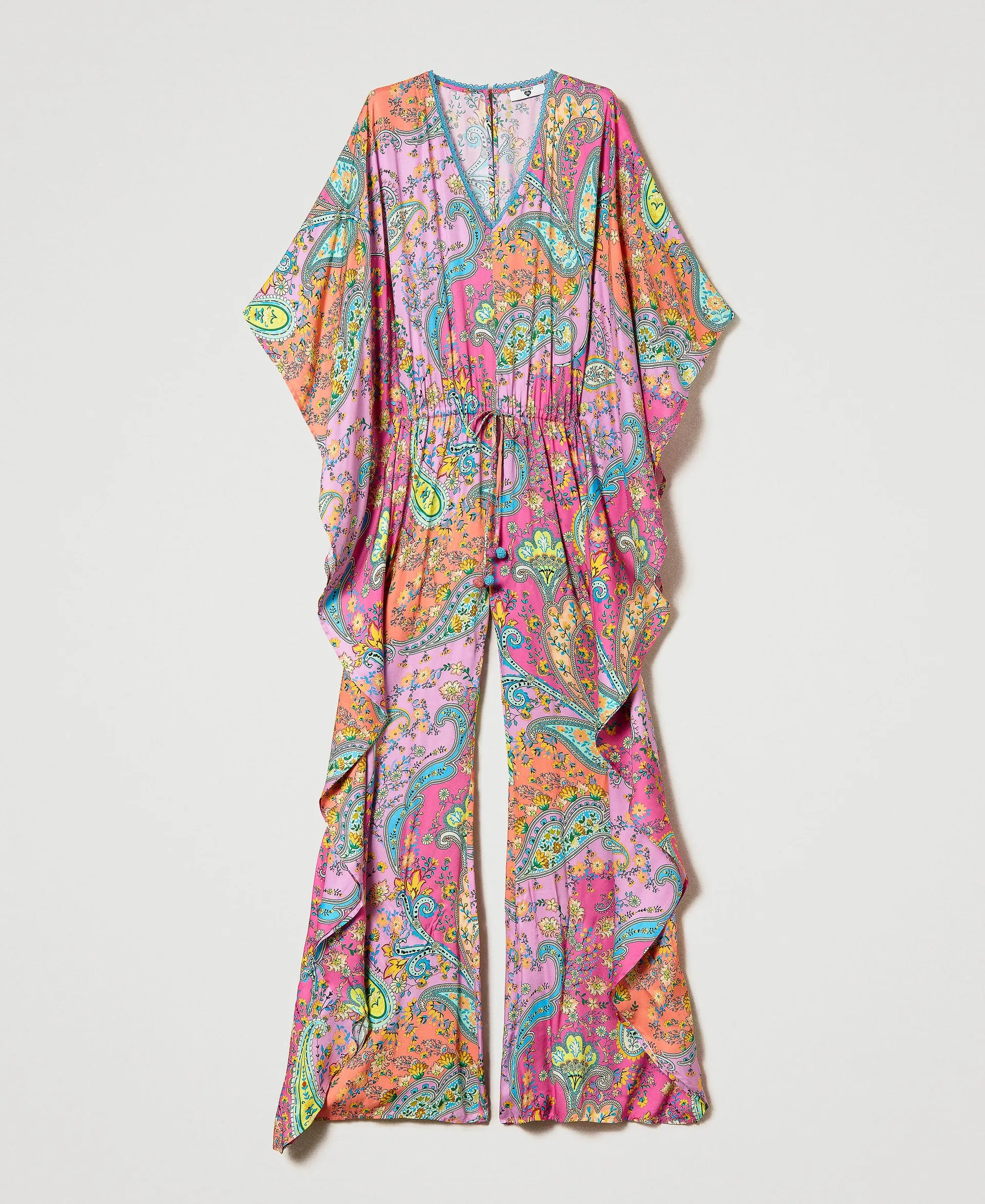 Mono de sarga con estampado paisley