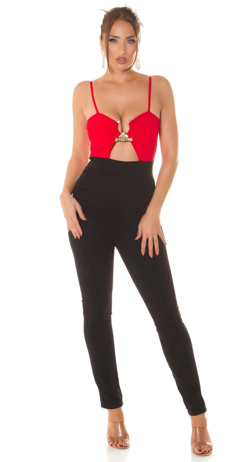 Mono escotado rojo