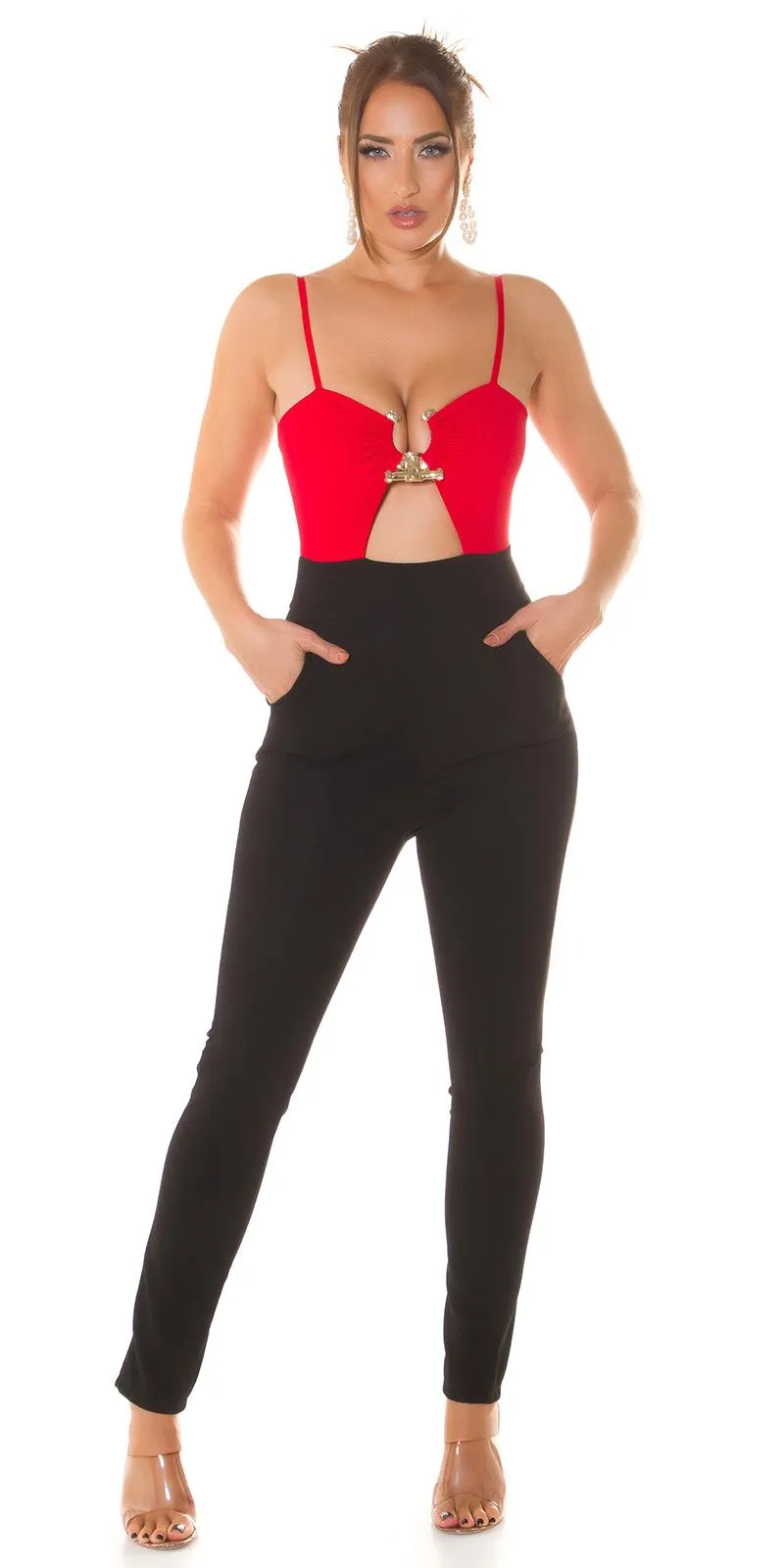 Mono escotado rojo