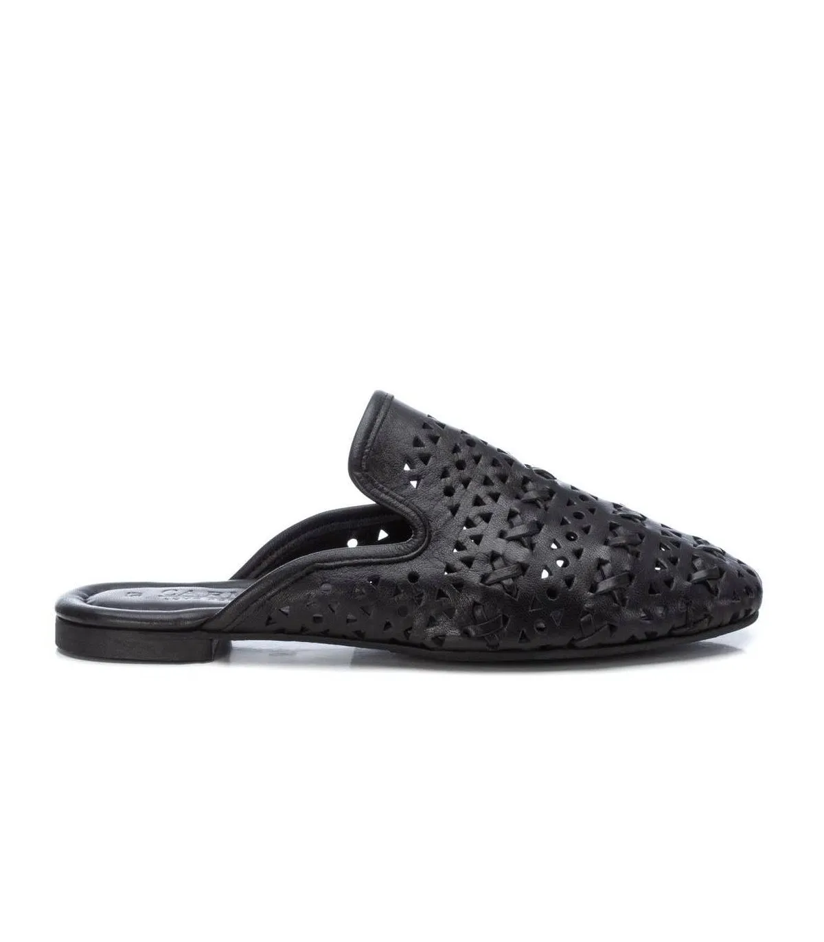 Mules para mujer en piel negra