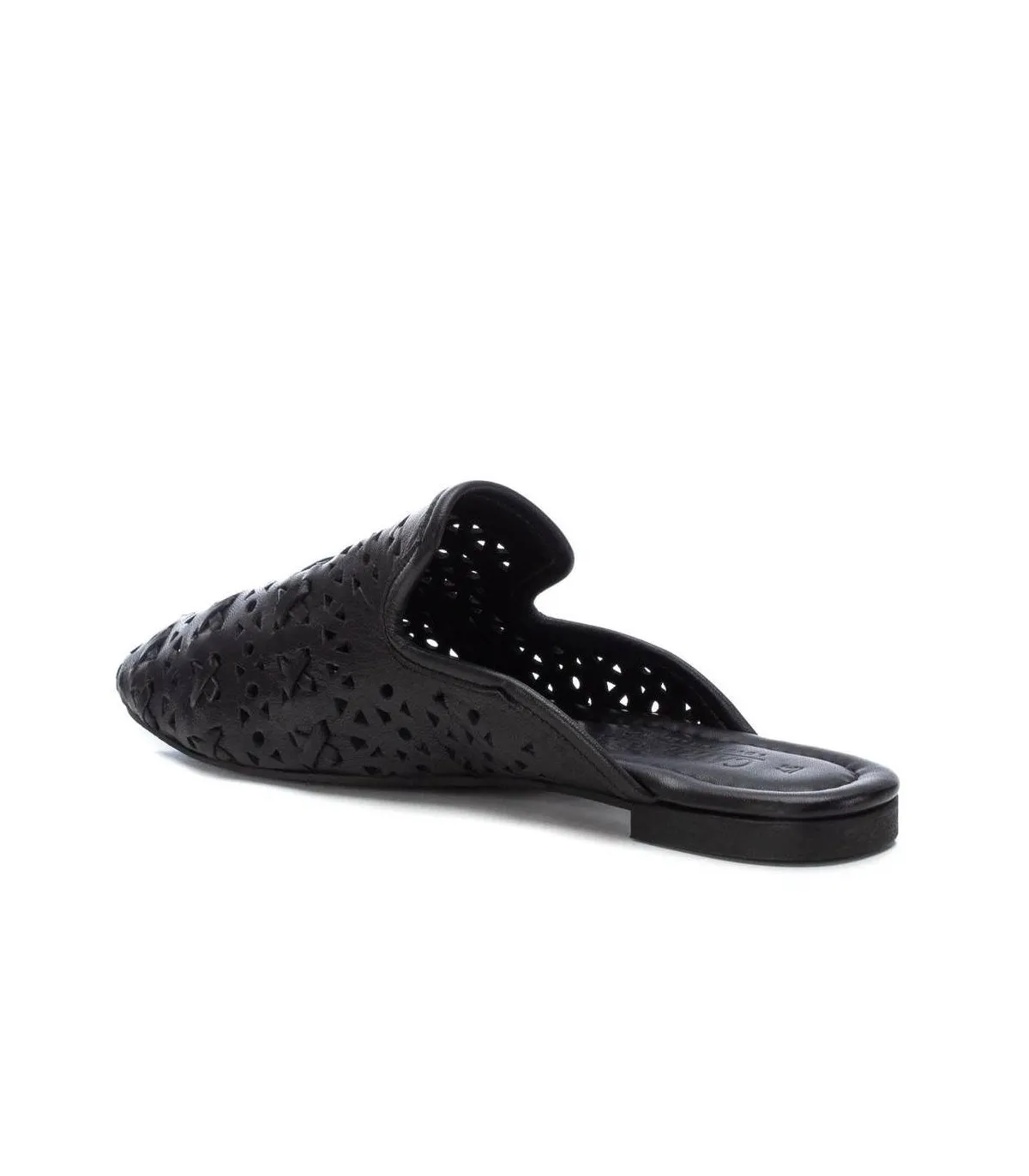 Mules para mujer en piel negra