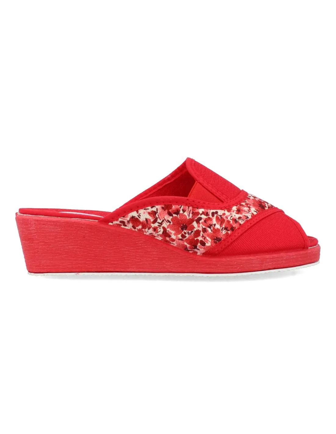 NATALIA  ZAPATILLA CASA ELáSTICO LATERAL ROJO