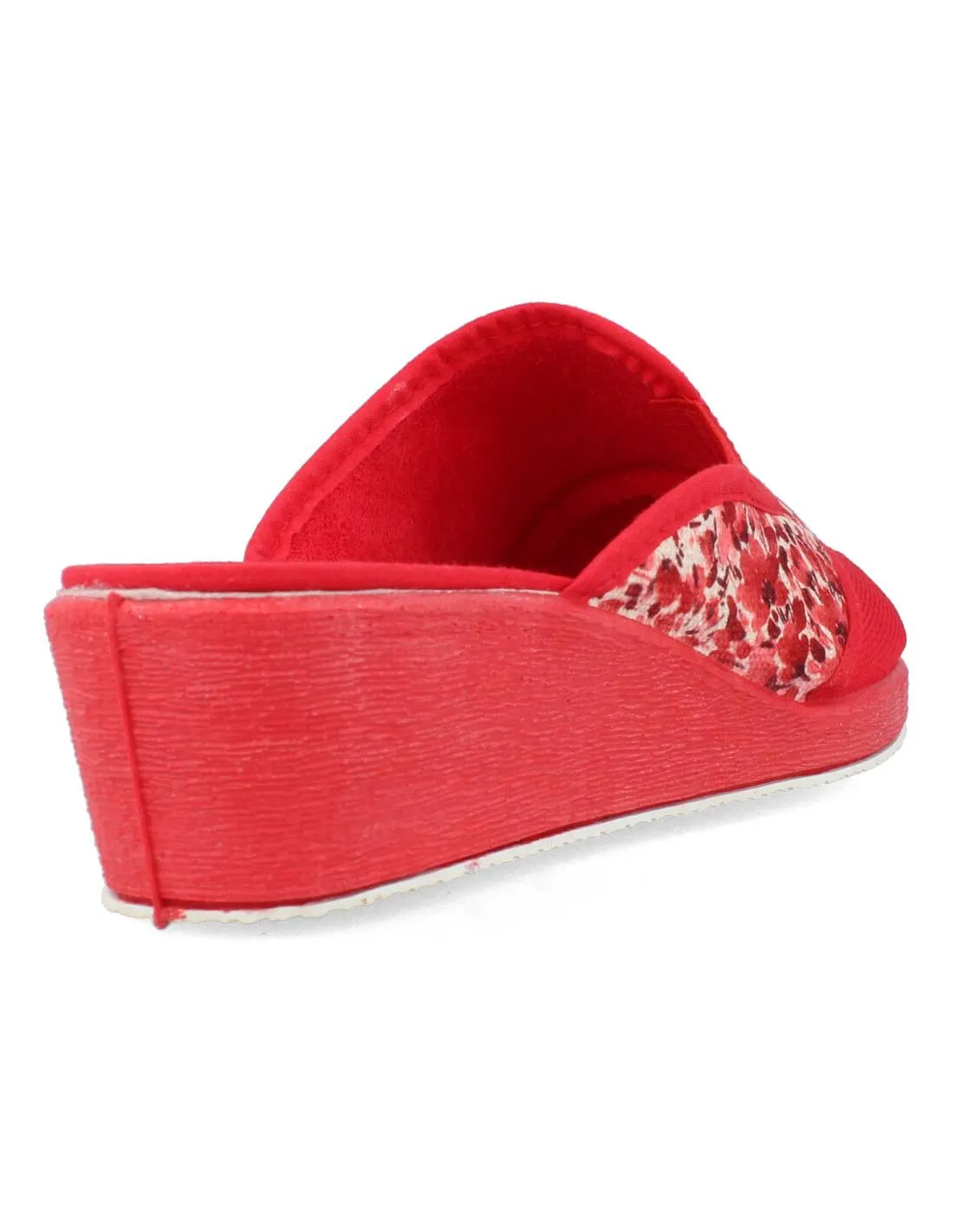 NATALIA  ZAPATILLA CASA ELáSTICO LATERAL ROJO