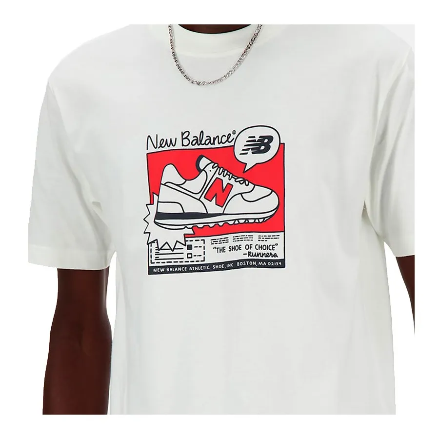 New Balance Camiseta Hombre MT41563 SST BLANCO ROTO