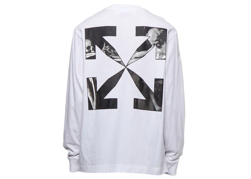 OFFWHITE CARAVAGGIO ARROW SKATE L/S TEE WHITE