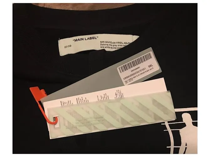 Off White Sudadera blanco roto Negro 