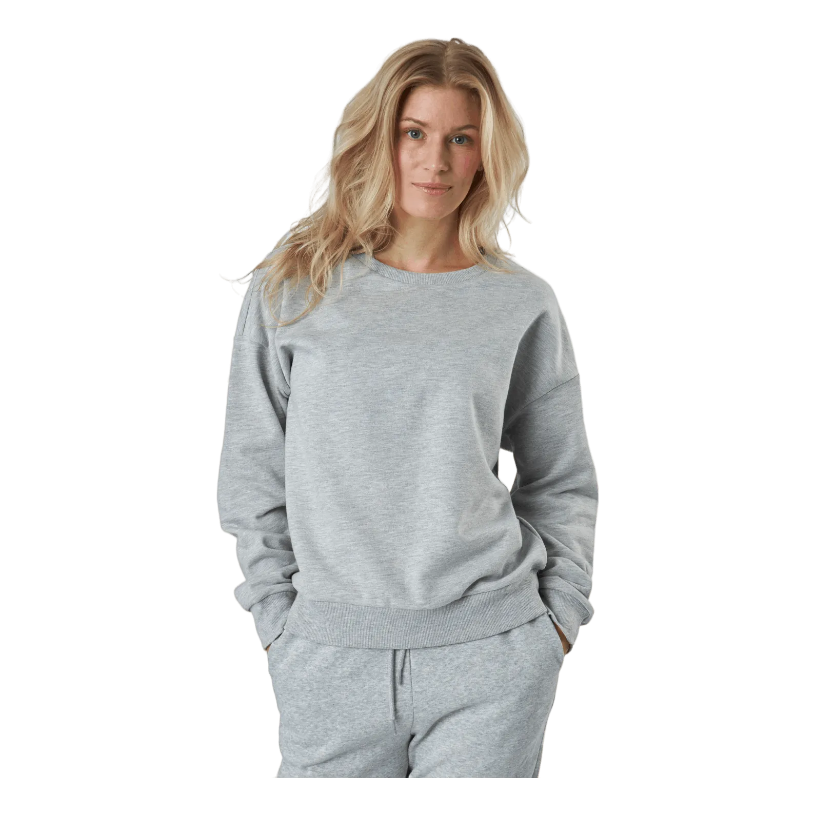 ONLY ONLDREAMER LIFE RIB L/S ONECK LIGHT GREY MELANGE